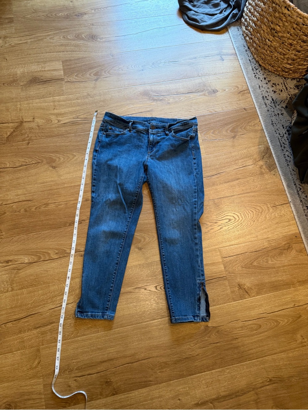 LOFT Dark Blue Cropped Ankle Jeans